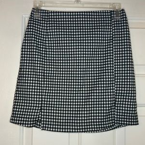 Black and White Plaid Skirt
